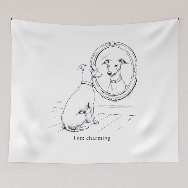 Item preview, Italian Greyhound I Am Charming Mirror Meme Dog Lover designed and sold by dian-rody-crest.