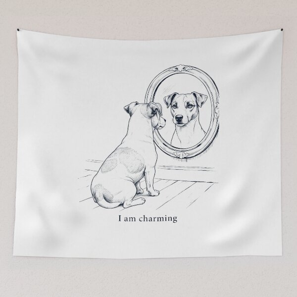 Item preview, Jack Russell Terrier I Am Charming Mirror Meme Dog Lover designed and sold by dian-rody-crest.