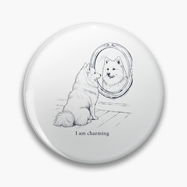Item preview, Japanese Spitz I Am Charming Mirror Meme Dog Lover designed and sold by dian-rody-crest.