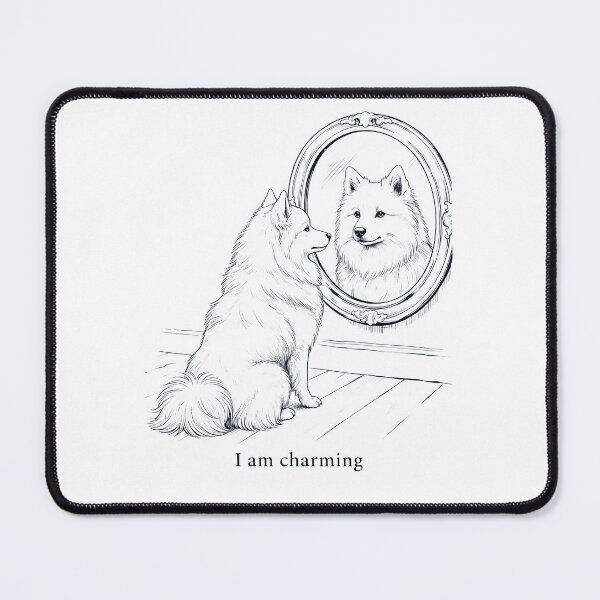 Item preview, Japanese Spitz I Am Charming Mirror Meme Dog Lover designed and sold by dian-rody-crest.