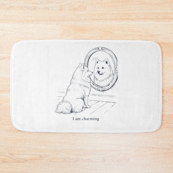 Item preview, Japanese Spitz I Am Charming Mirror Meme Dog Lover designed and sold by dian-rody-crest.