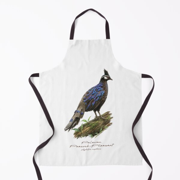 Item preview, Palawan Peacock-Pheasant on Mossy Log Bird Illustration designed and sold by Takeda-art.