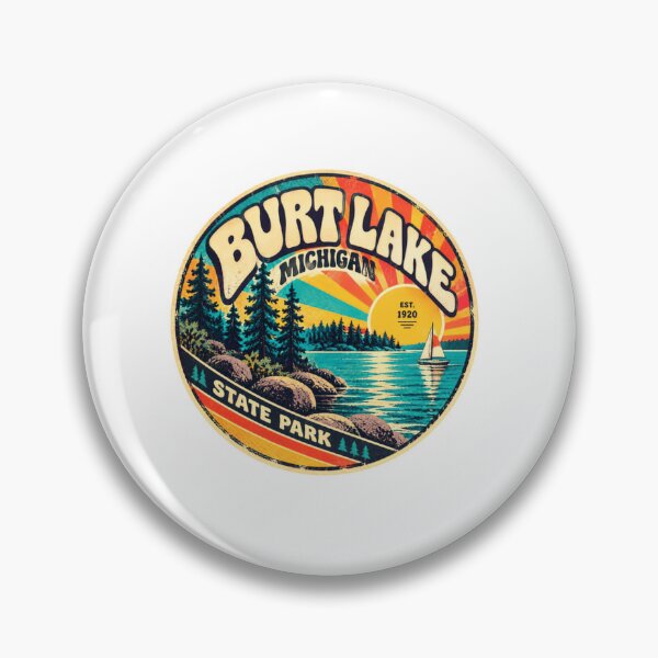 Item preview, Burt Lake Michigan State Park Est. 1920 | Michigan Travel Lake Outdoors Visitor designed and sold by SkeletonsDanger.
