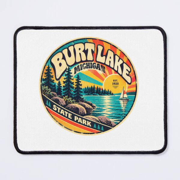 Item preview, Burt Lake Michigan State Park Est. 1920 | Michigan Travel Lake Outdoors Visitor designed and sold by SkeletonsDanger.