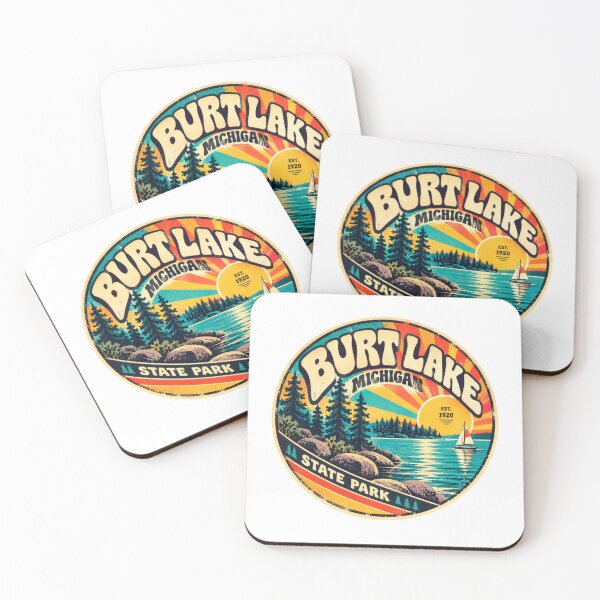 Item preview, Burt Lake Michigan State Park Est. 1920 | Michigan Travel Lake Outdoors Visitor designed and sold by SkeletonsDanger.