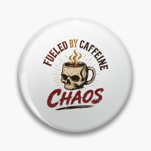 Item preview, Fueled By Caffeine Chaos Coffee Lover Skull Enthusiast designed and sold by JonesFlora2025.