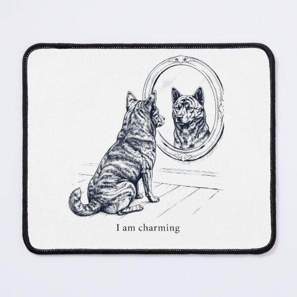 Item preview, Kai Ken I Am Charming Mirror Meme Dog Lover designed and sold by dian-rody-crest.