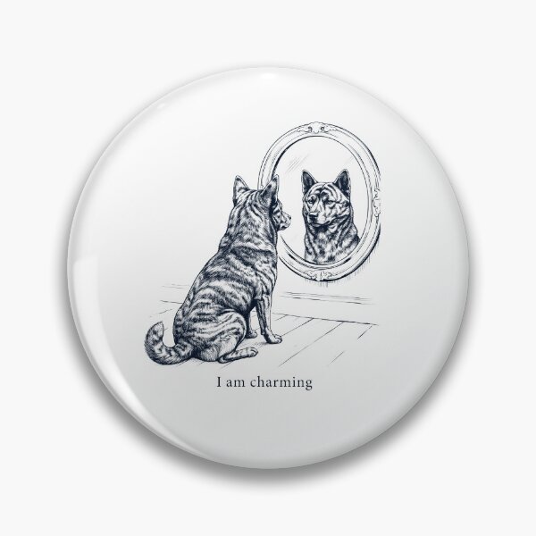 Item preview, Kai Ken I Am Charming Mirror Meme Dog Lover designed and sold by dian-rody-crest.