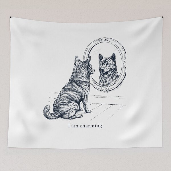 Item preview, Kai Ken I Am Charming Mirror Meme Dog Lover designed and sold by dian-rody-crest.