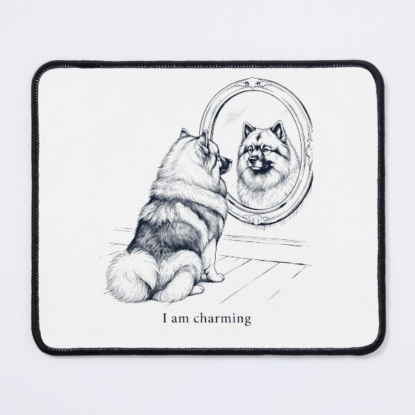 Item preview, Keeshond I Am Charming Mirror Meme Dog Lover designed and sold by dian-rody-crest.