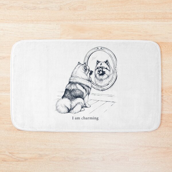 Item preview, Keeshond I Am Charming Mirror Meme Dog Lover designed and sold by dian-rody-crest.