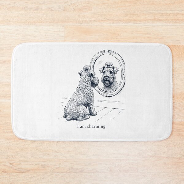 Aperçu de l'œuvre Kerry Blue Terrier Je suis charmant Mème du miroir Amoureux des chiens créée et vendue par dian-rody-crest.