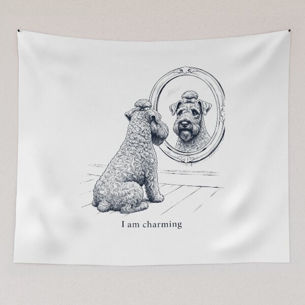 Item preview, Kerry Blue Terrier I Am Charming Mirror Meme Dog Lover designed and sold by dian-rody-crest.