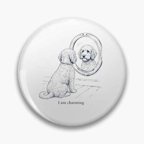 Item preview, Labradoodle I Am Charming Mirror Meme Dog Lover designed and sold by dian-rody-crest.