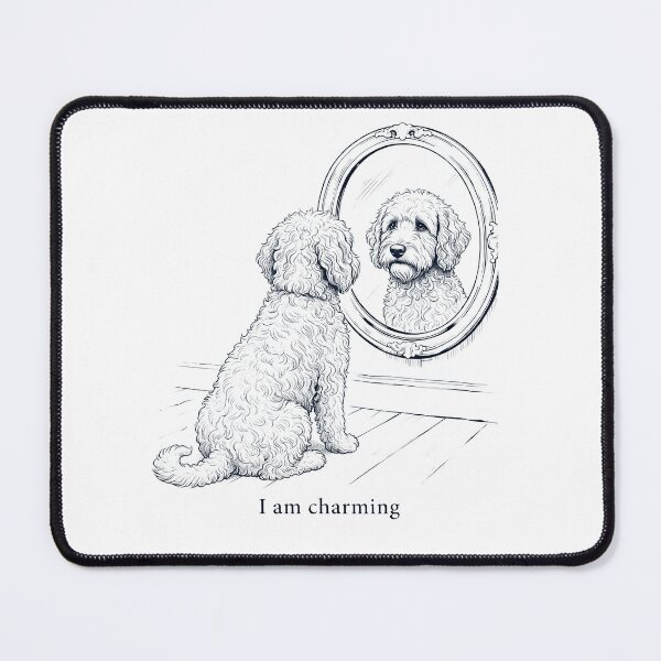 Item preview, Labradoodle I Am Charming Mirror Meme Dog Lover designed and sold by dian-rody-crest.