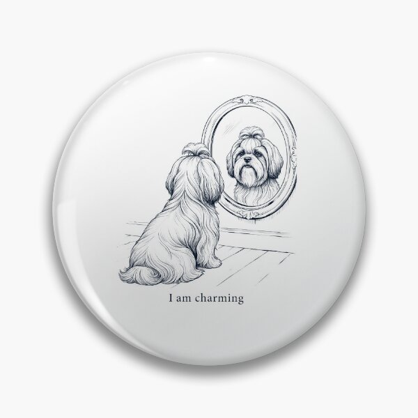 Item preview, Lhasa Apso I Am Charming Mirror Meme Dog Lover designed and sold by dian-rody-crest.