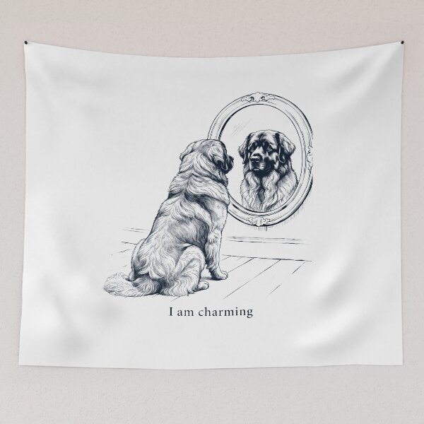 Item preview, Leonberger I Am Charming Mirror Meme Dog Lover designed and sold by dian-rody-crest.