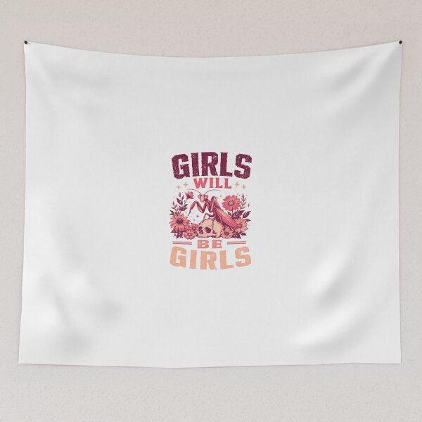 Item preview, Girls Will Be Girls Praying Mantis Skull Women Entomology Lover designed and sold by JonesFlora2025.