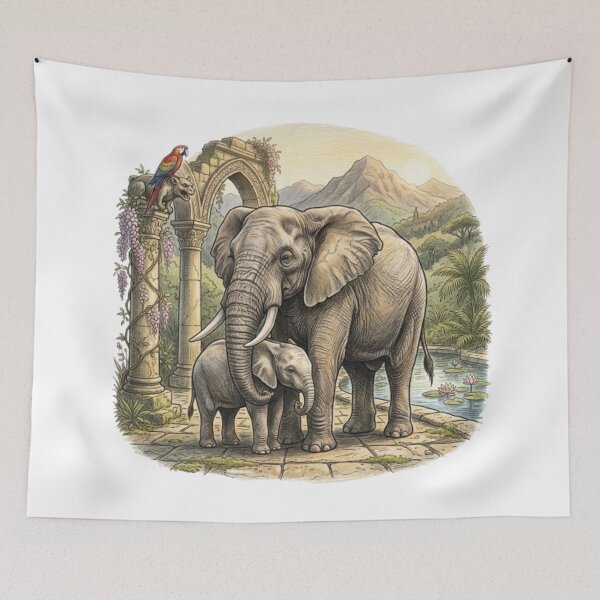 Item preview, African Elephant & Flora Safari designed and sold by CHRIST5000.