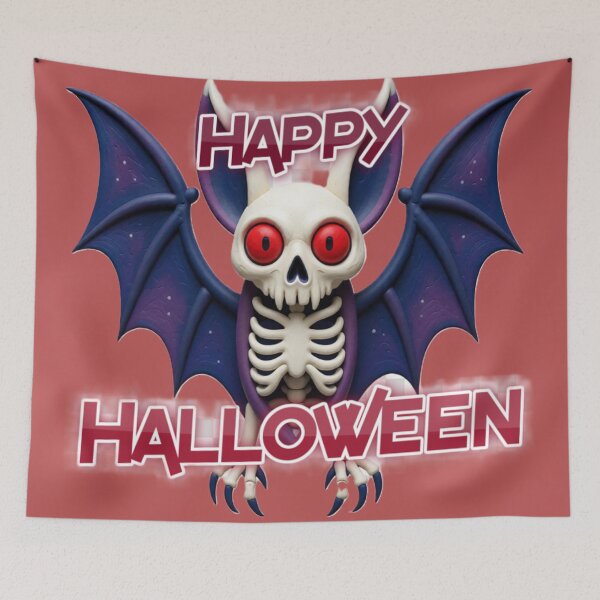 Item preview, happy halloween bat colorful typographic design designed and sold by SmashingDeals.
