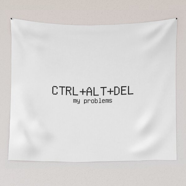 Item preview, Ctrl Alt Delete My Problems Funny Tech T-Shirt designed and sold by low battery meme design.