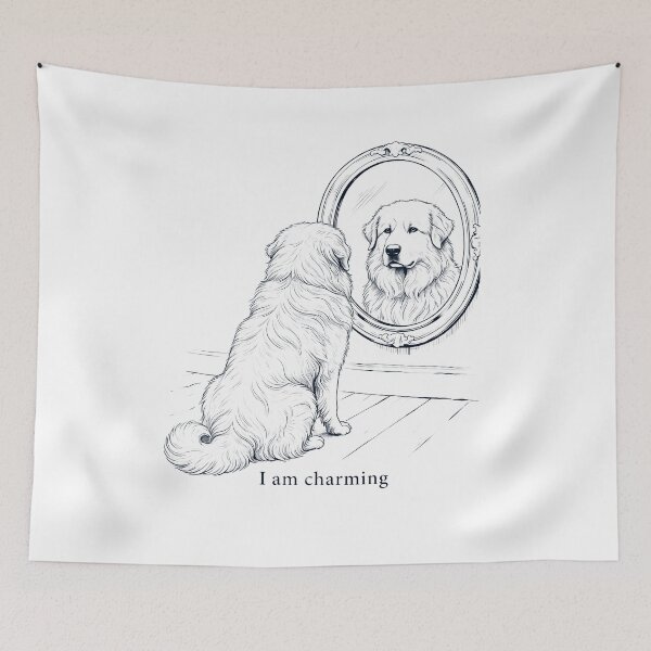 Item preview, Maremma Sheepdog I Am Charming Mirror Meme Dog Lover designed and sold by dian-rody-crest.