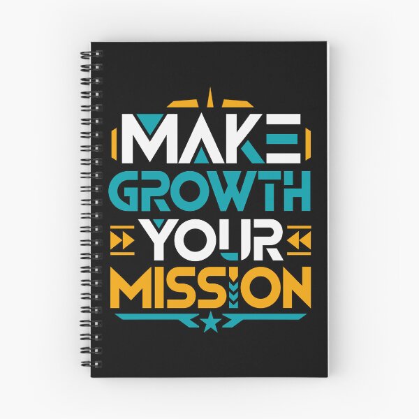Item preview, Make Growth Your Mission Motivational Personal Growth Typography T-Shirt designed and sold by rejowan-arts.