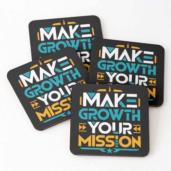 Item preview, Make Growth Your Mission Motivational Personal Growth Typography T-Shirt designed and sold by rejowan-arts.