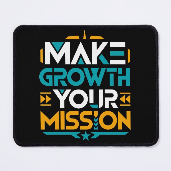 Item preview, Make Growth Your Mission Motivational Personal Growth Typography T-Shirt designed and sold by rejowan-arts.