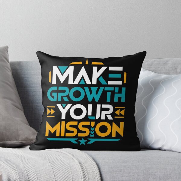 Item preview, Make Growth Your Mission Motivational Personal Growth Typography T-Shirt designed and sold by rejowan-arts.