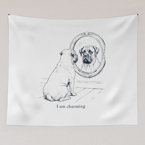 Item preview, Mastiff I Am Charming Mirror Meme Dog Lover designed and sold by dian-rody-crest.