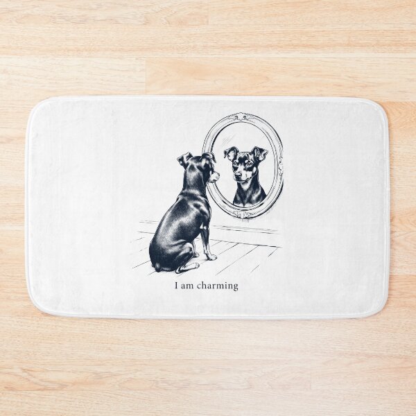 Item preview, Miniature Pinscher I Am Charming Mirror Meme Dog Lover designed and sold by dian-rody-crest.