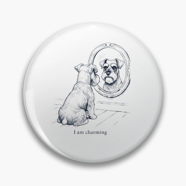 Item preview, Miniature Schnauzer I Am Charming Mirror Meme Dog Lover designed and sold by dian-rody-crest.