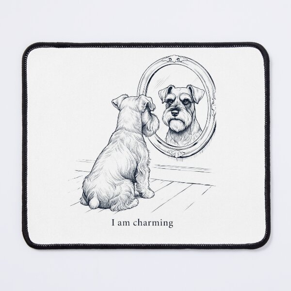 Item preview, Miniature Schnauzer I Am Charming Mirror Meme Dog Lover designed and sold by dian-rody-crest.