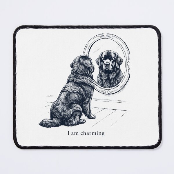 Item preview, Newfoundland I Am Charming Mirror Meme Dog Lover designed and sold by dian-rody-crest.