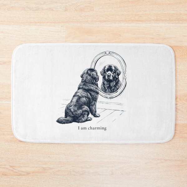 Item preview, Newfoundland I Am Charming Mirror Meme Dog Lover designed and sold by dian-rody-crest.