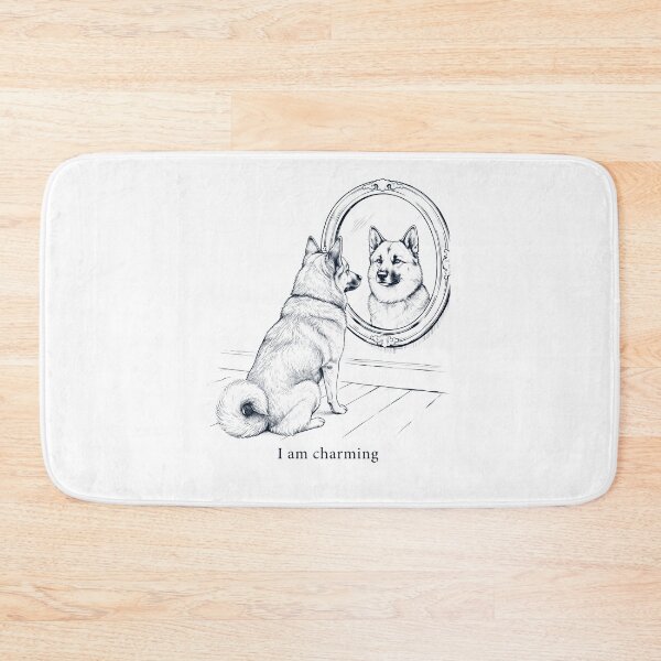 Item preview, Norwegian Buhund I Am Charming Mirror Meme Dog Lover designed and sold by dian-rody-crest.