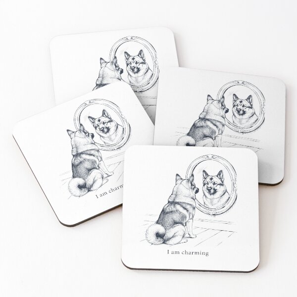Item preview, Norwegian Elkhound I Am Charming Mirror Meme Dog Lover designed and sold by dian-rody-crest.