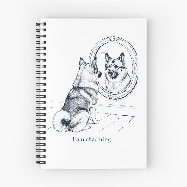 Item preview, Norwegian Elkhound I Am Charming Mirror Meme Dog Lover designed and sold by dian-rody-crest.