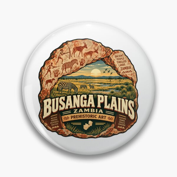 Item preview, Busanga Plains Zambia Prehistoric Art African Safari Travel Wildlife Souvenir designed and sold by Star3NowForMe.