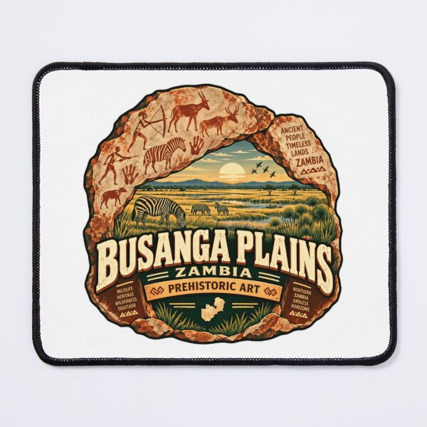 Item preview, Busanga Plains Zambia Prehistoric Art African Safari Travel Wildlife Souvenir designed and sold by Star3NowForMe.