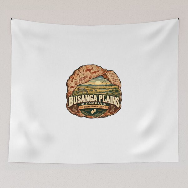 Item preview, Busanga Plains Zambia Prehistoric Art African Safari Travel Wildlife Souvenir designed and sold by Star3NowForMe.