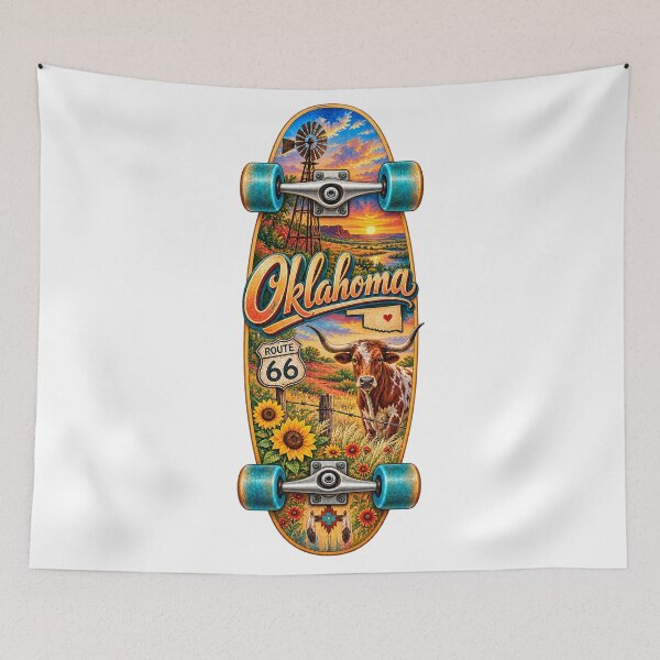 Item preview, Oklahoma Gen X Skateboard designed and sold by Whimspired By Paxx.