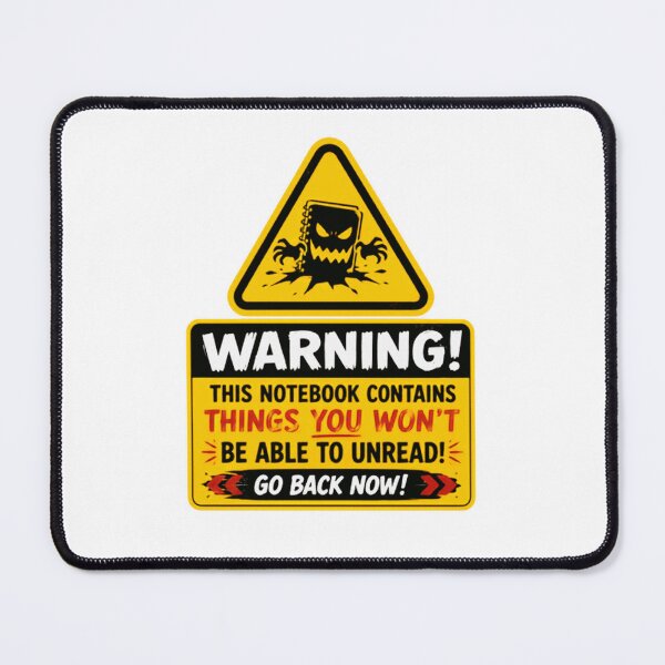 Item preview, Warning! This Notebook Contains Things You Won't Be Able To Unread! Go Back Now! Writer Reader Journaler Book Lover Gift designed and sold by RetroMini2026.