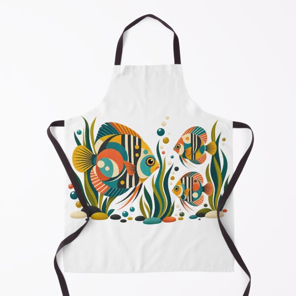 Item preview, Geometric Discus Fish Tropical Aquarium designed and sold by Arbolune Studio.