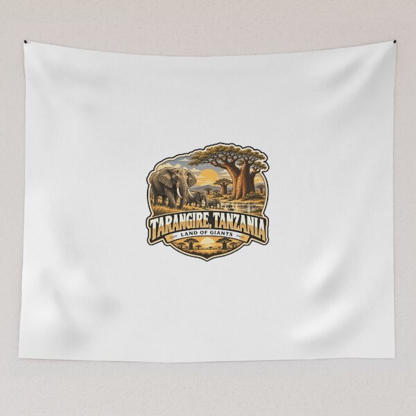 Item preview, Tarangire, Tanzania Land Of Giants African Safari Wildlife Elephants Travel Explorer designed and sold by Star3NowForMe.
