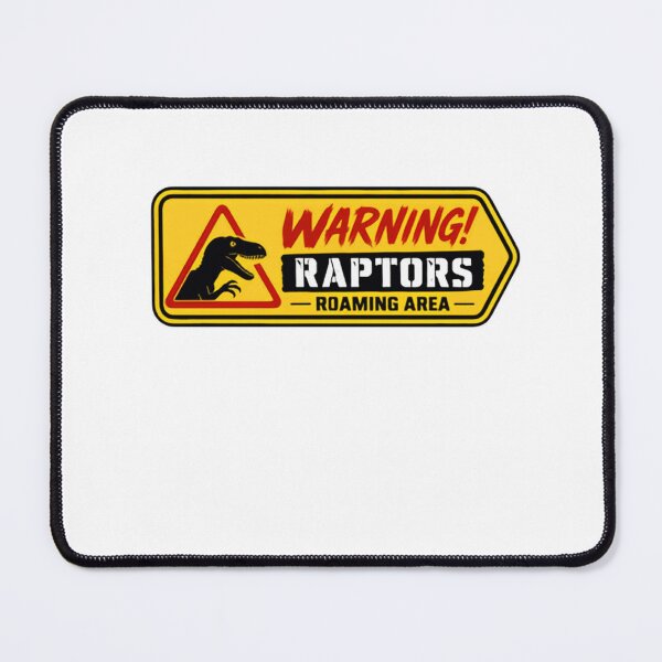 Item preview, Warning! Raptors Roaming Area Jurassic Dinosaur Fan designed and sold by RetroMini2026.