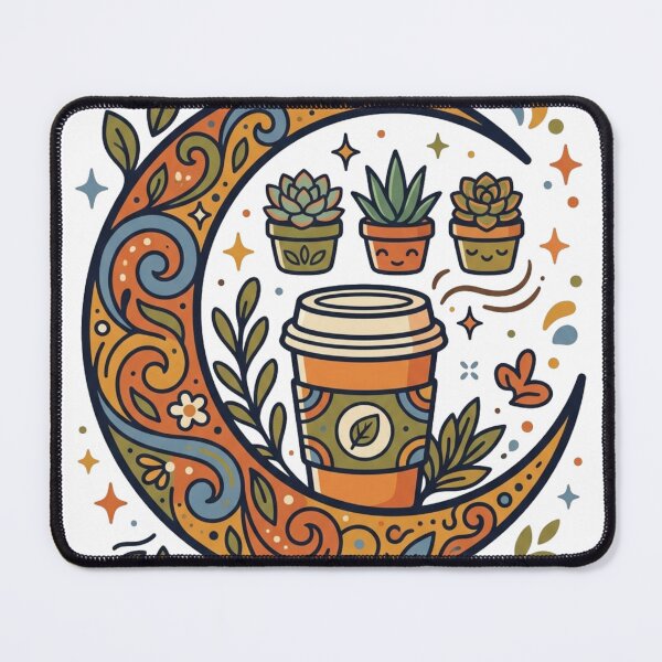 Item preview, Caffeine & Succulents – Retro Coffee Plant Graphic designed and sold by meghnad.