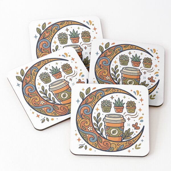 Item preview, Caffeine & Succulents – Retro Coffee Plant Graphic designed and sold by meghnad.