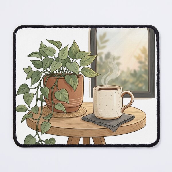 Item preview, Cozy Corner Coffee Garden – Botanical Lifestyle Art designed and sold by meghnad.